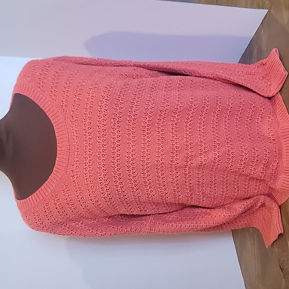 Simply Be Pink Textured Crew Neck Sweater